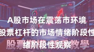 A股市场在震荡市环境中中股票杠杆的市场情绪阶段性观察